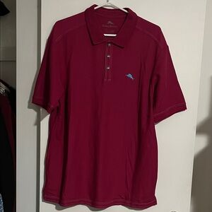 Tommy Bahama Men's Burgundy Polo Shirt